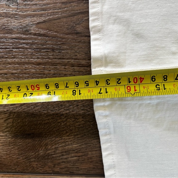 NWT Made Denim Skirt Mini Tule White Cream Stretch Button Front Size 30 - Picture 7 of 11